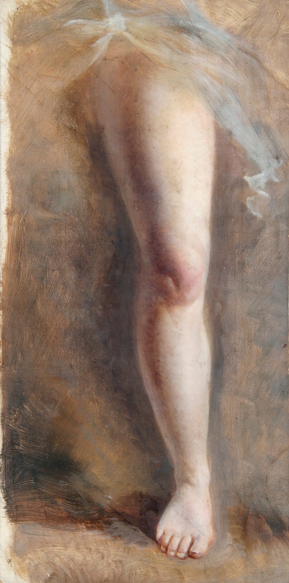 E.T. Parris, Oil sketch of a woman's leg