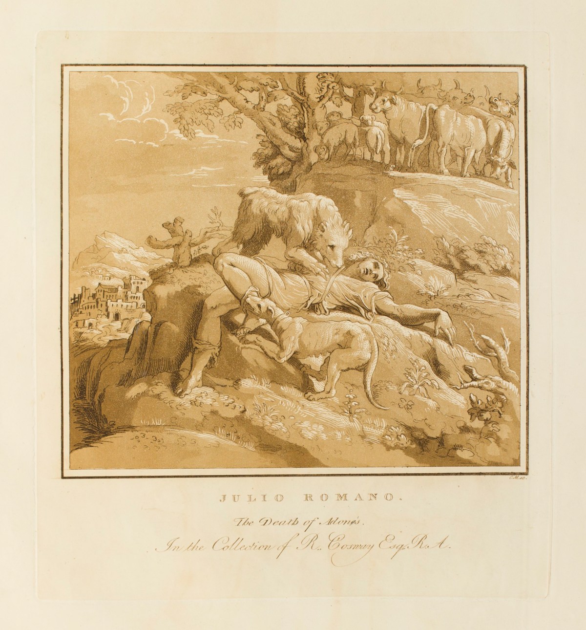 Conrad Martin Metz, The death of Adonis attributed to Giulio Romano