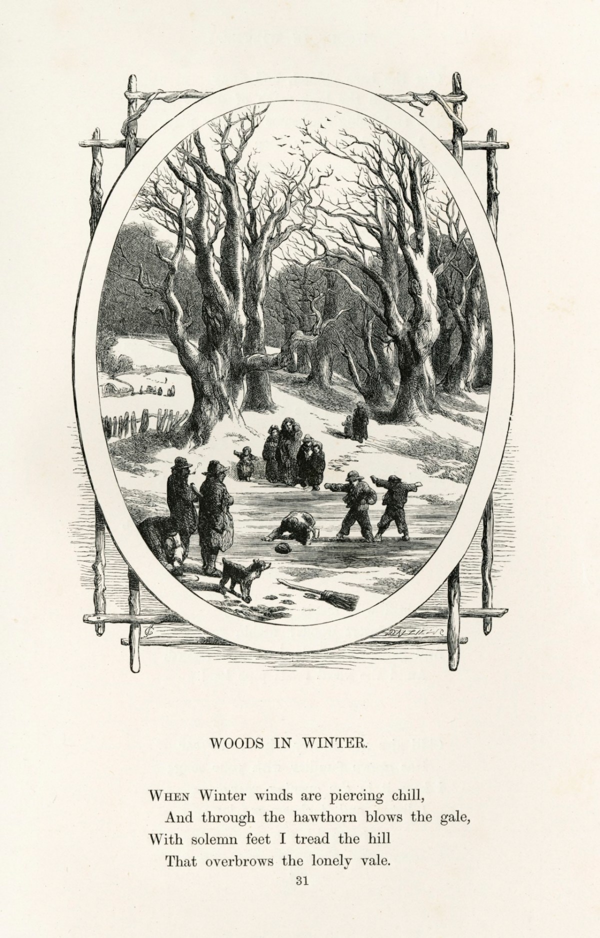 Sir John Gilbert RA, Woods in Winter