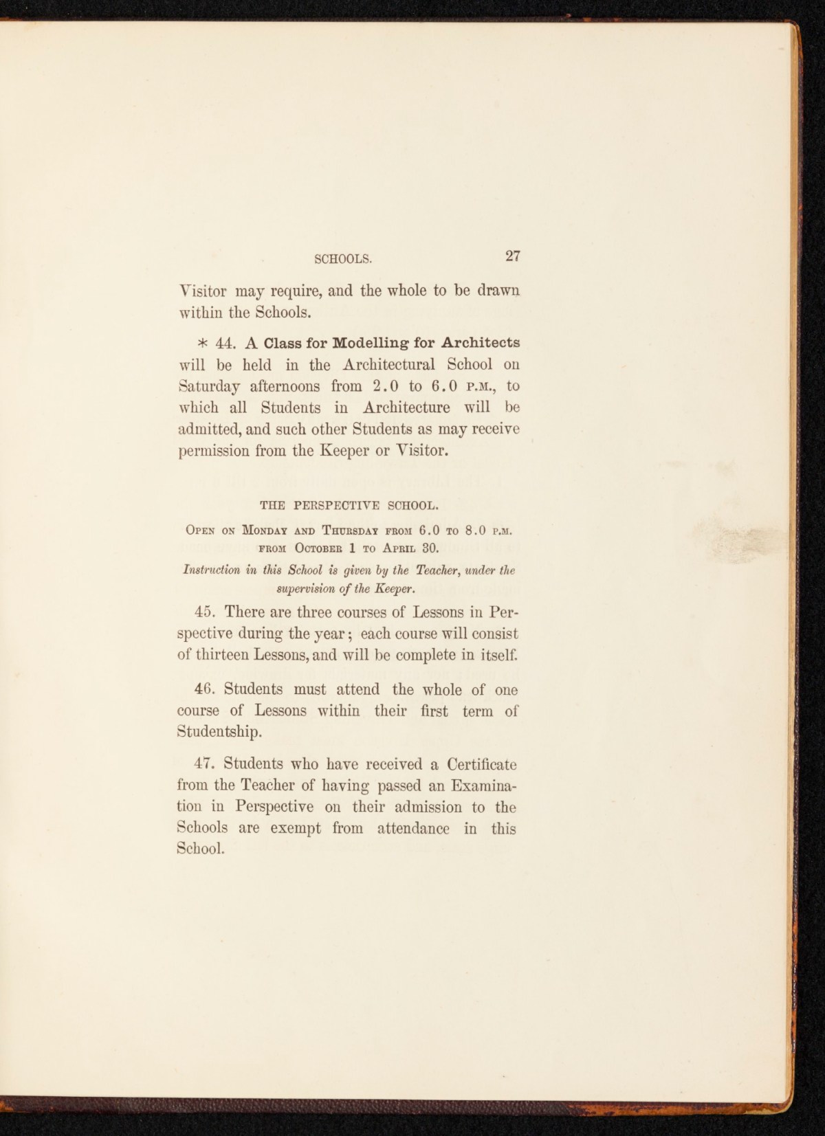Sir Lawrence Alma-Tadema RA, A copy of the RA Laws as relating to the Schools, annotated and with sketches by Alma-Tadema