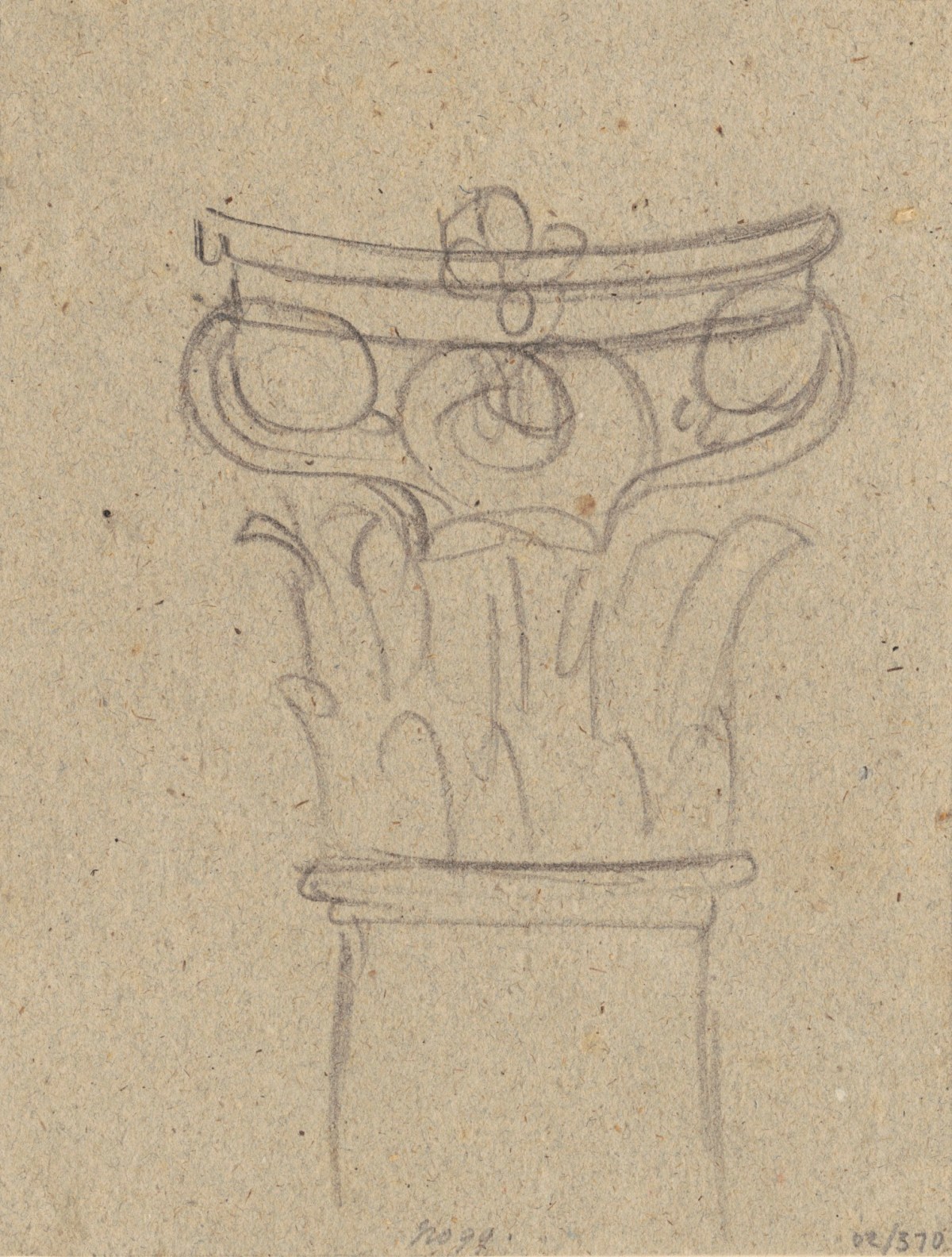 Benjamin Robert Haydon, Drawing of the capital of a column