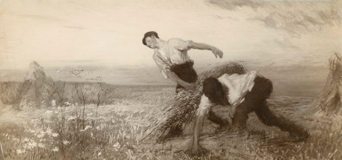 Unidentified photographer, Photograph of George Clausen's 'Harvest' (private collection, North America)