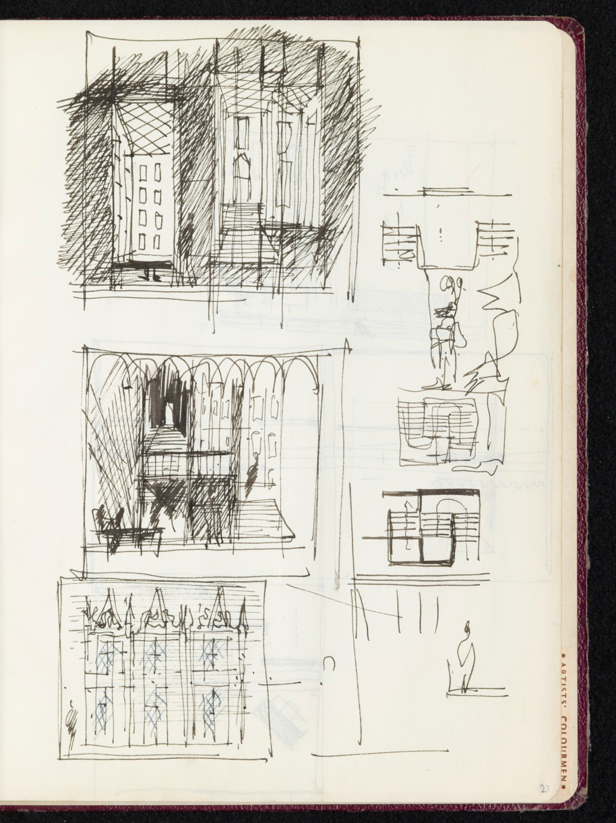 Sir Hugh Casson PRA, Sketchbook with designs and notes