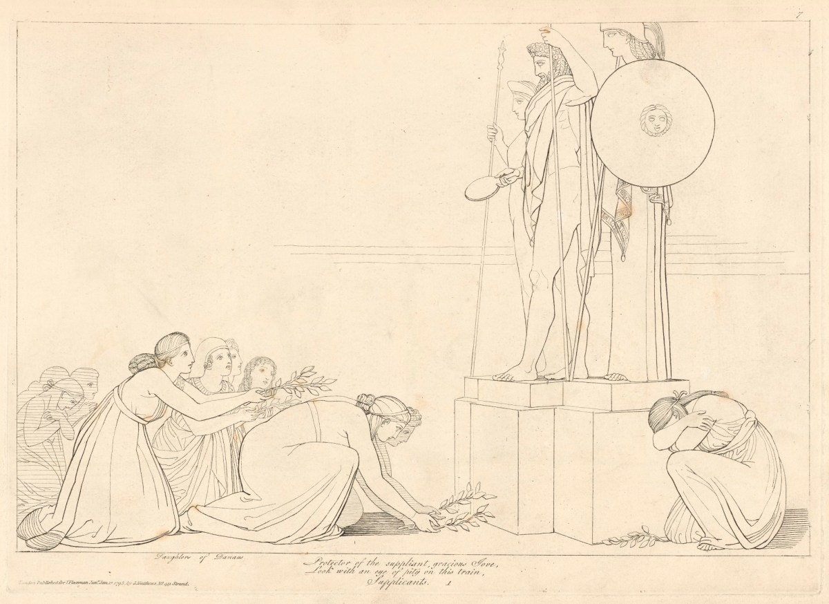 John Flaxman RA, Invocation by the daughters of Danaus (from The Supplicants)