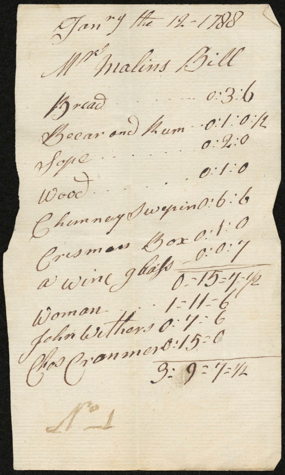 Bills, receipts and quarterly statements of expenditure Archives RA