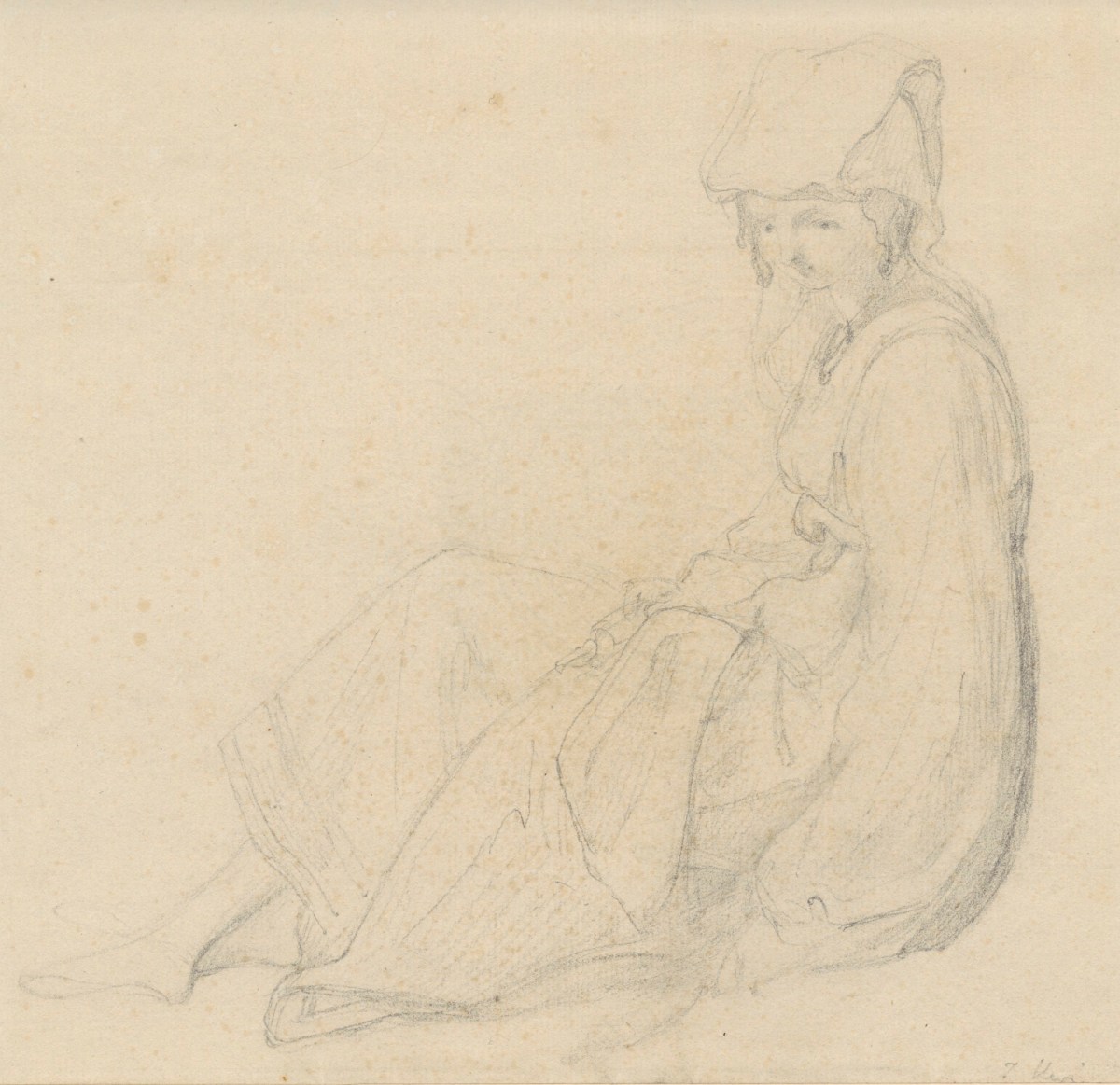 Thomas Uwins RA, A seated female figure