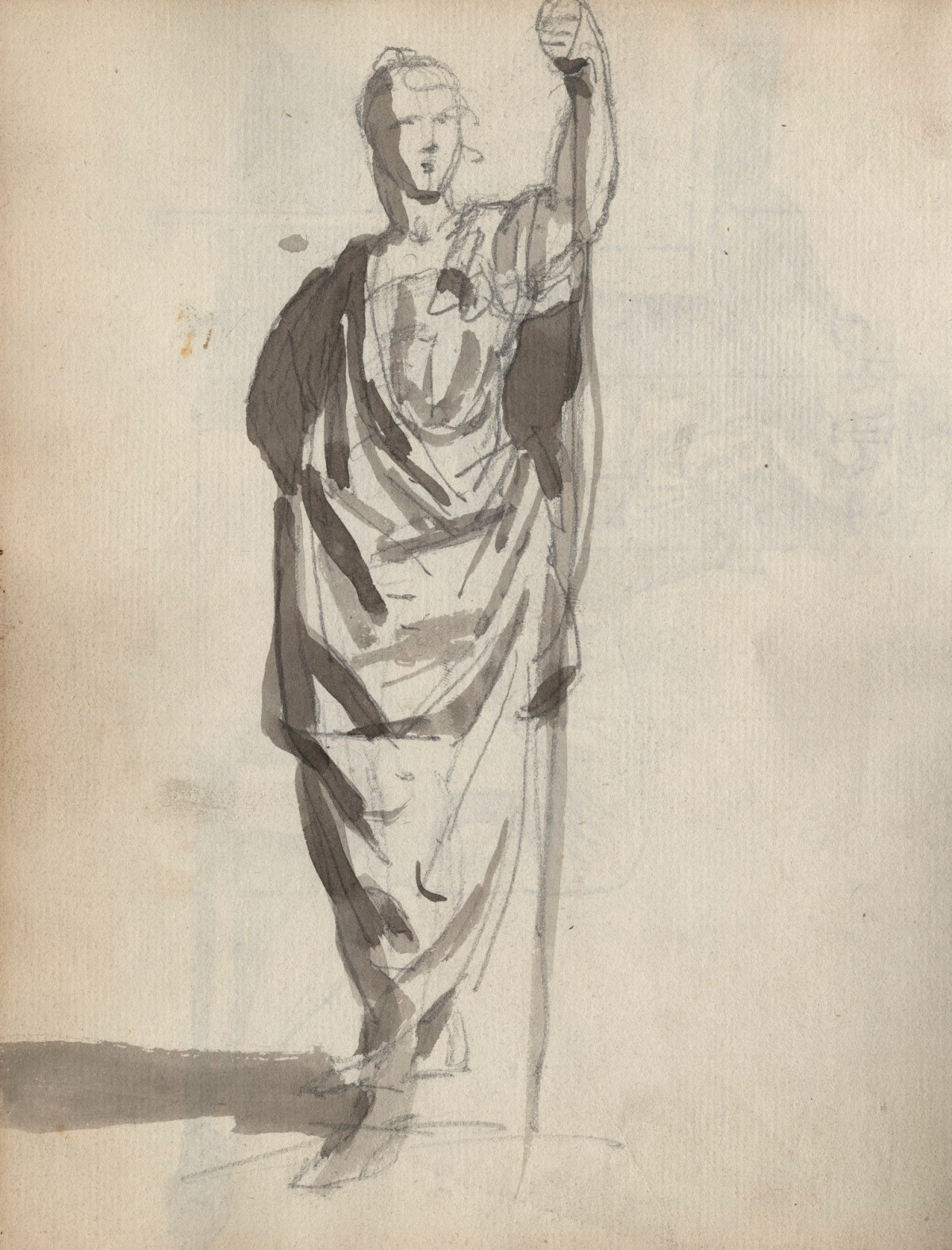 Unknown artist, Leaf from a sketchbook