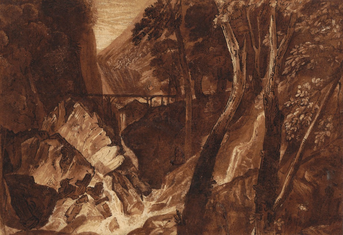 John Homes Smith, Sketch after Turner's 'Mill near the Grand Chartreuse'
