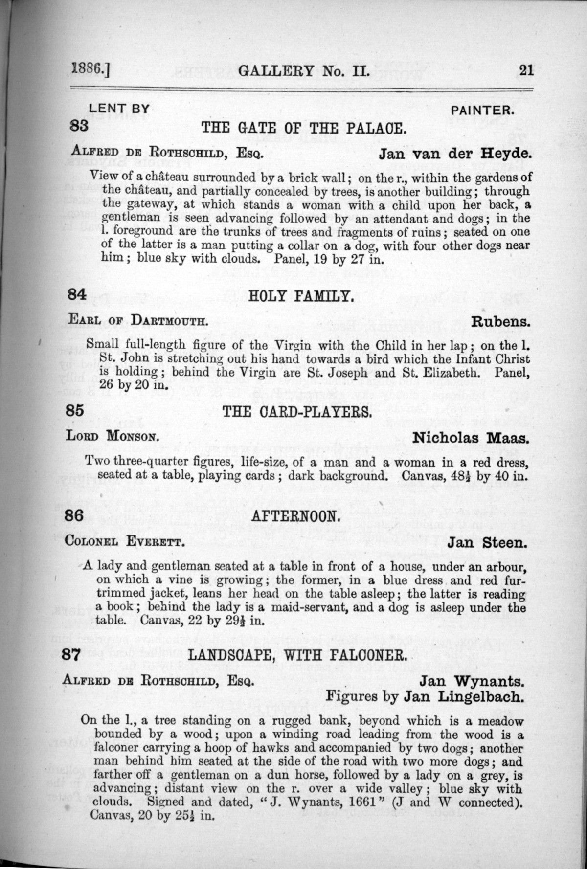 Page 21 of 1886 - Old Masters, deceased masters of the British School, Joseph Wright of Derby ARA and J.M.W. Turner RA