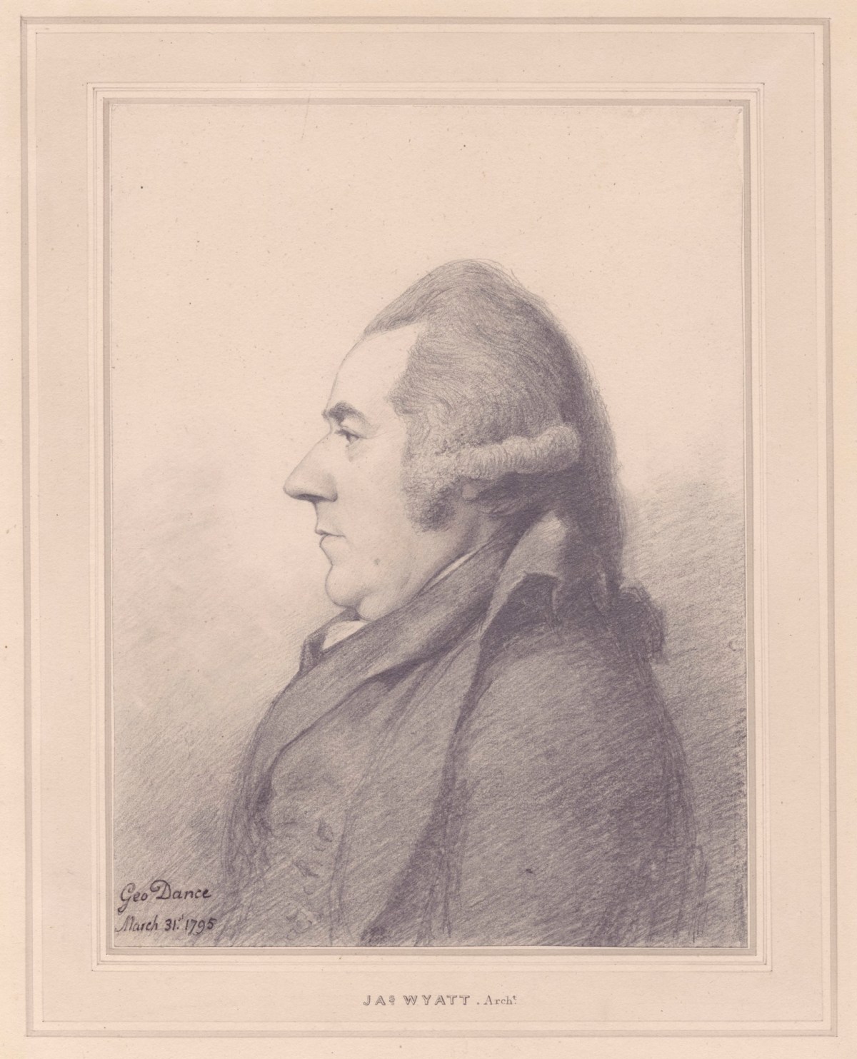George Dance RA, Portrait of James Wyatt, P.R.A.