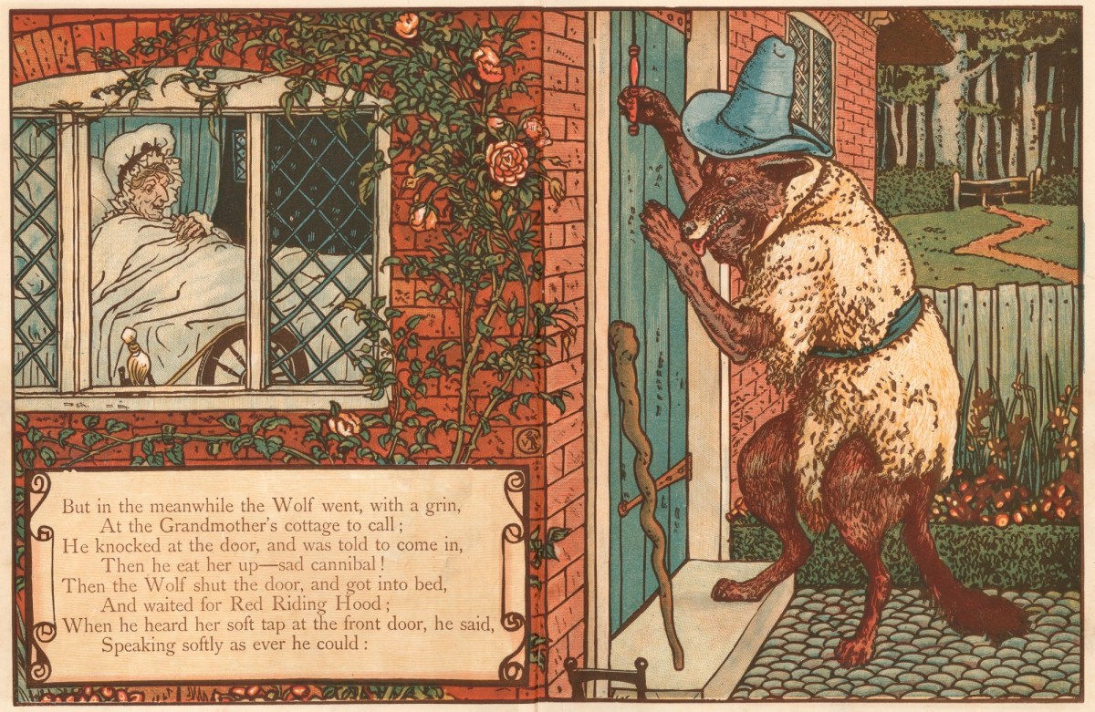 Walter Crane, 'He knocked at the door ...'