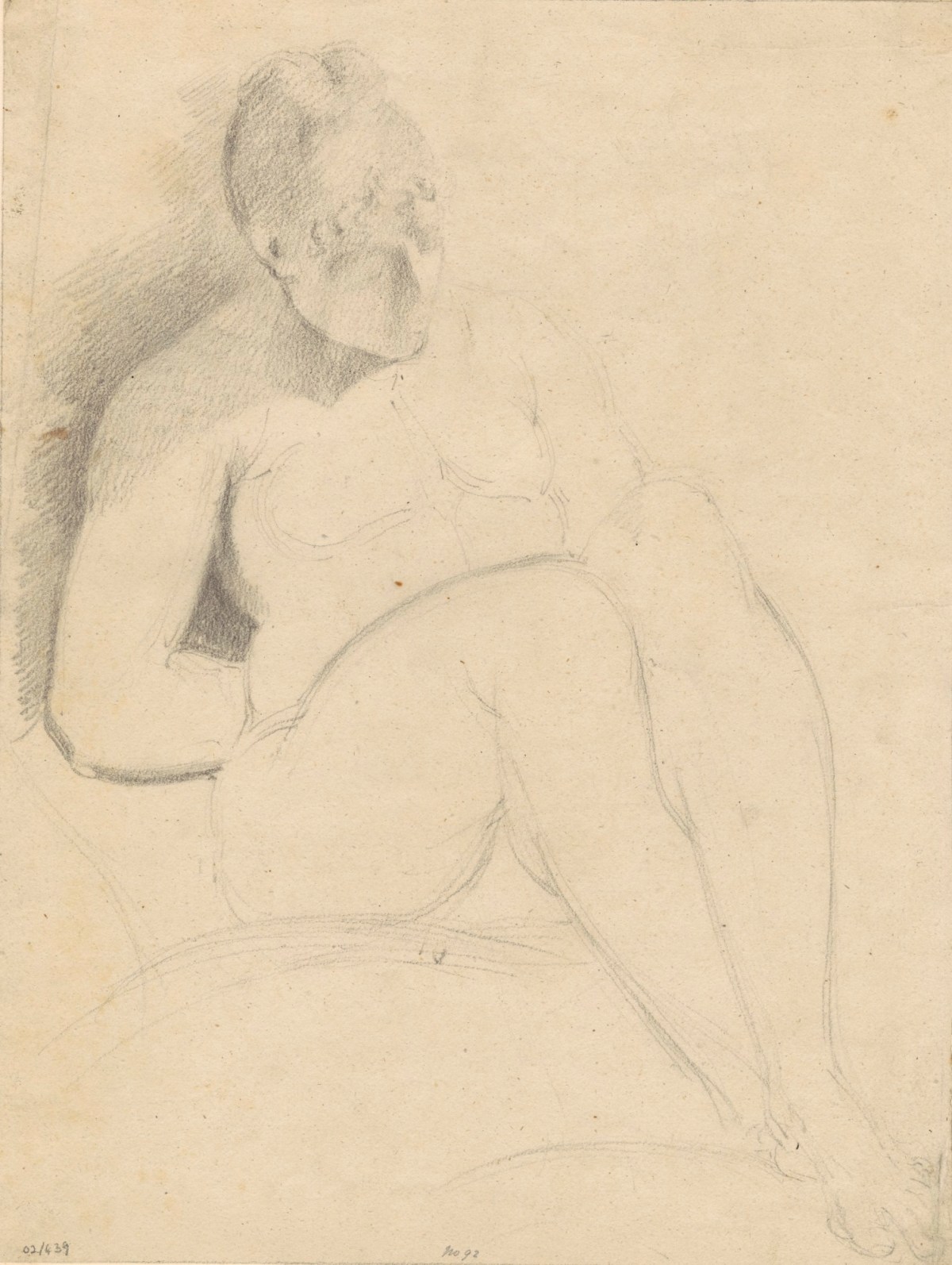 Benjamin Robert Haydon, Life drawing of a seated female figure