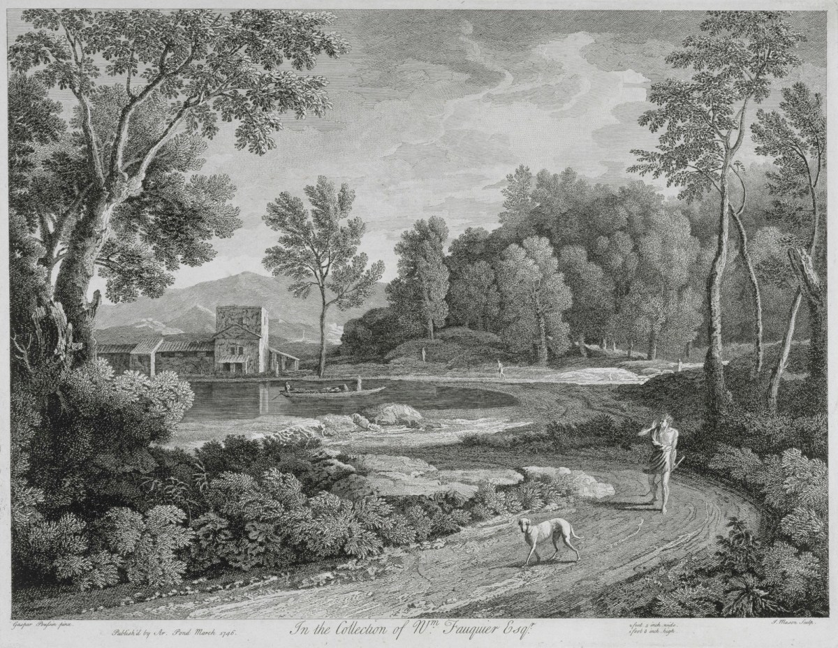 James Mason, Landscape with man walking behind a dog