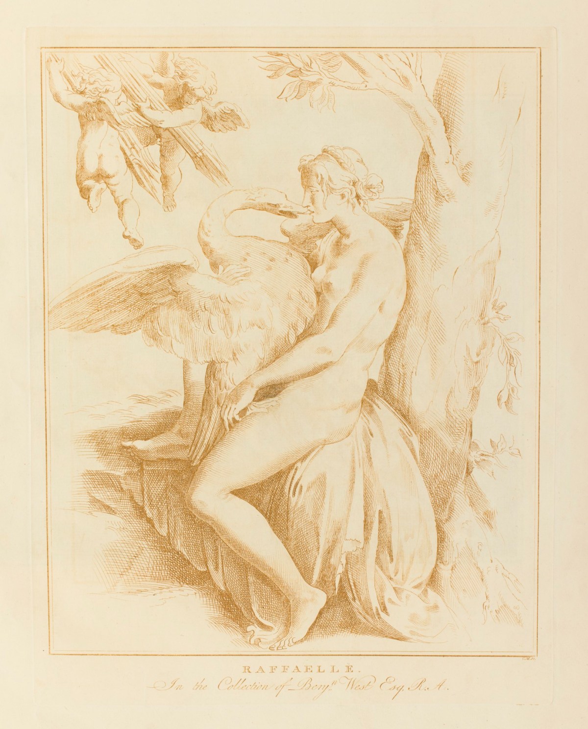 Conrad Martin Metz, Leda and the Swan attributed to Raffaello