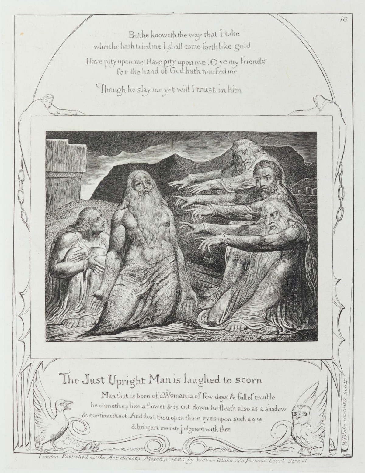 William Blake, 'The Just Upright Man is laughed to scorn'
