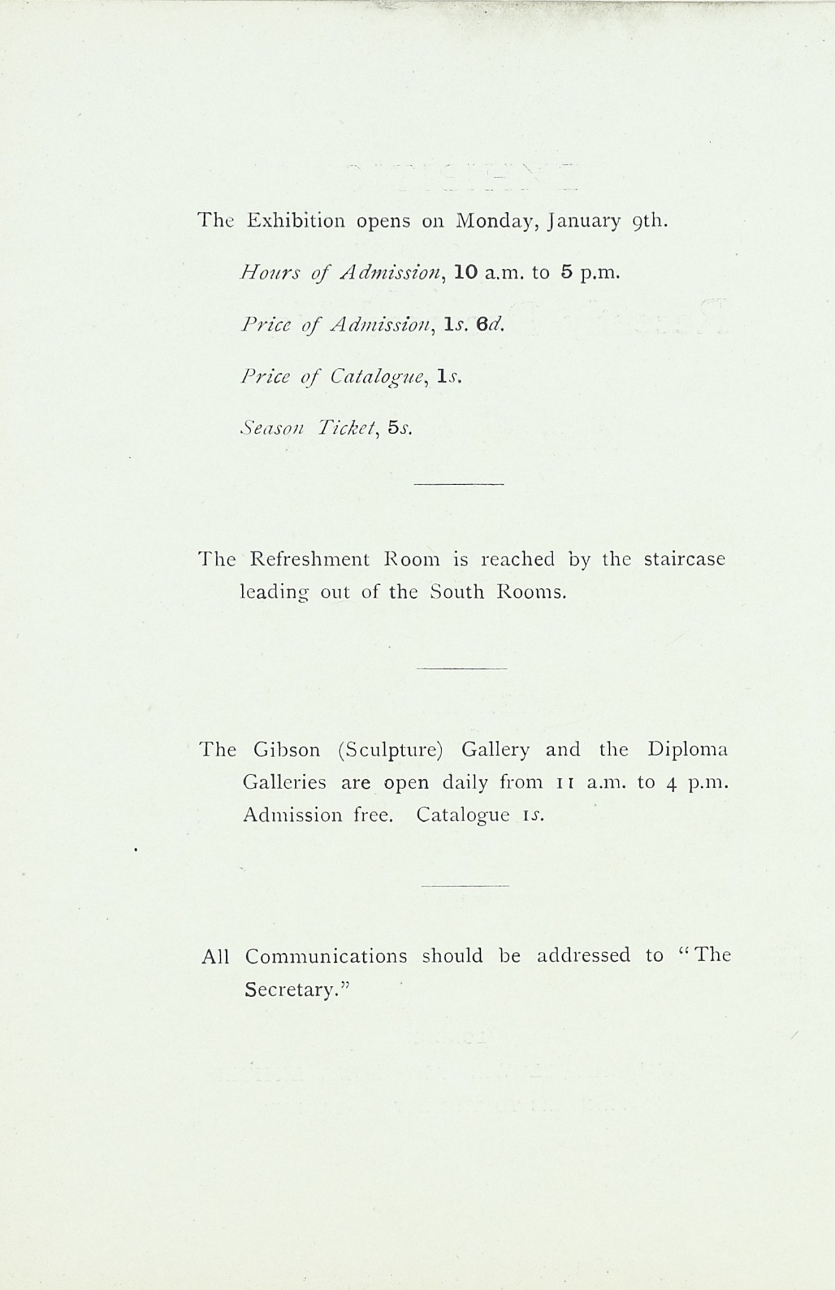 Page 4 of 1922 - Exhibition of Works by recently deceased Members of the Royal Academy