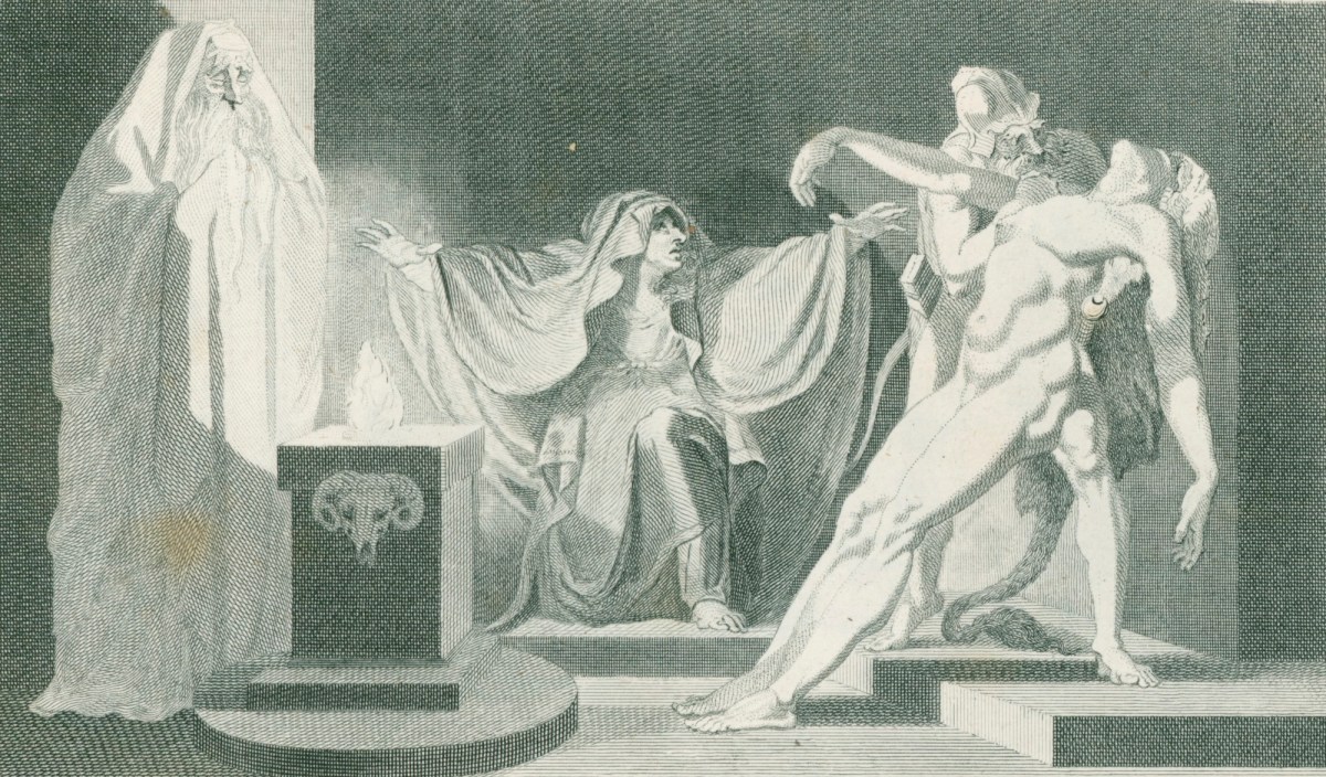 Henry Fuseli RA, The Witch of Endor summoning up the spirit of Samel