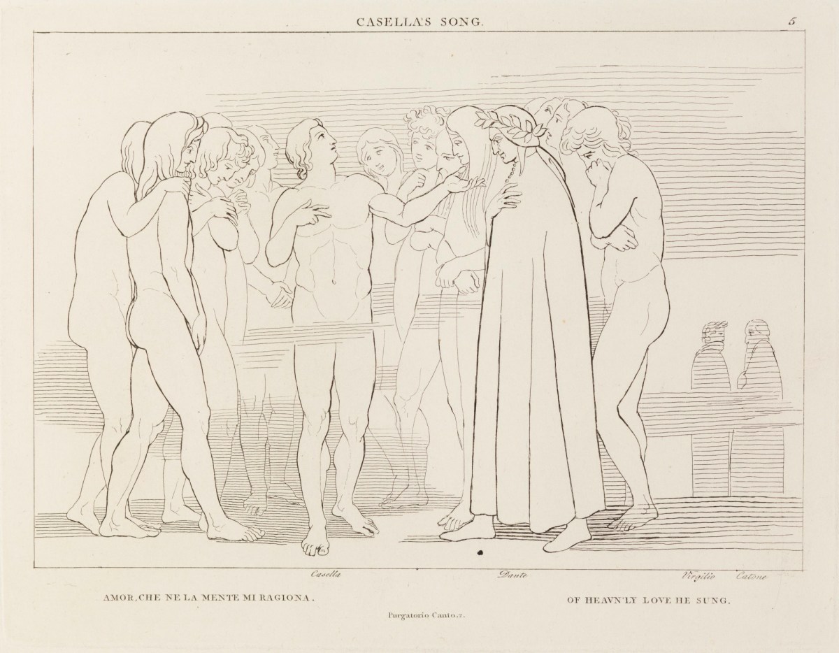 John Flaxman RA, 'Casella's Song' (from The Divine Comedy, Purgatory)