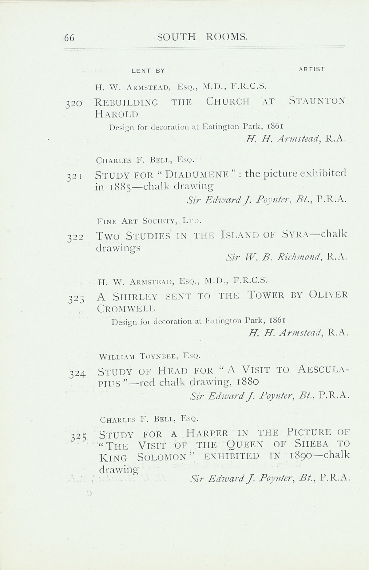 Page 68 of 1922 - Exhibition of Works by recently deceased Members of the Royal Academy