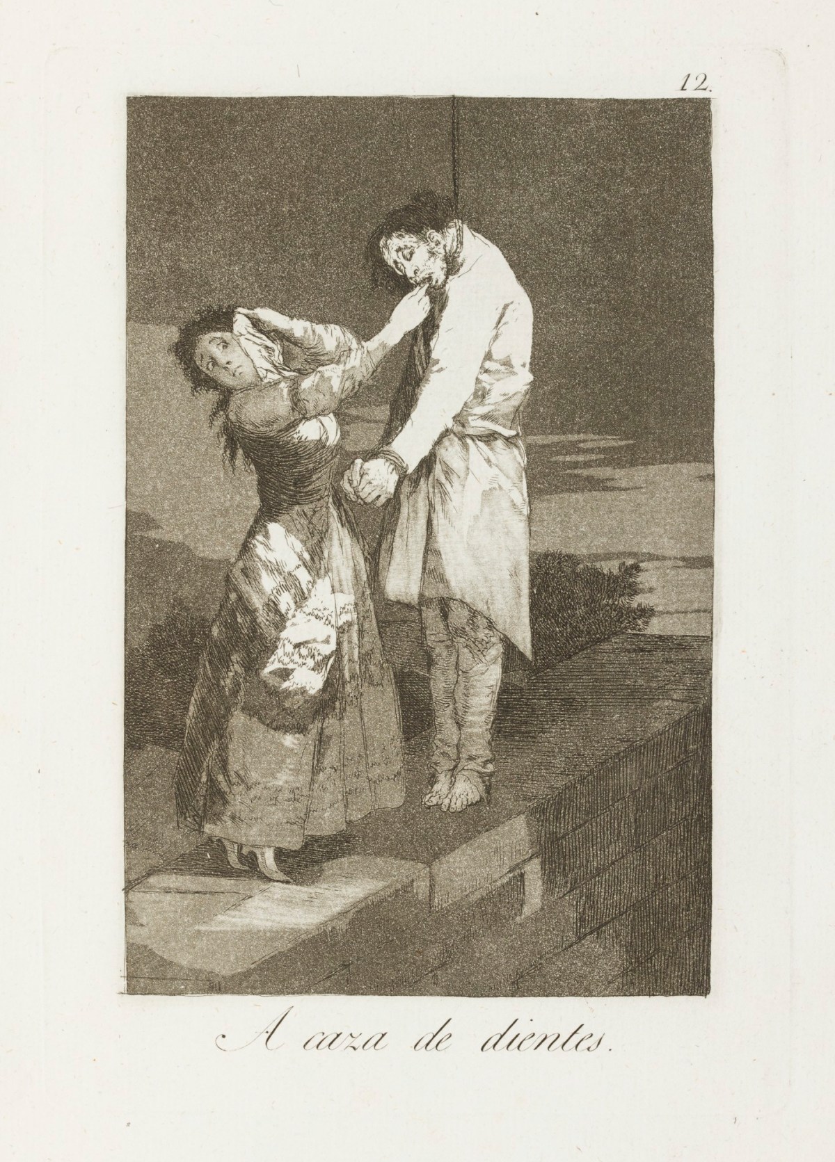 Francisco Goya, 'A caza de dientes.'