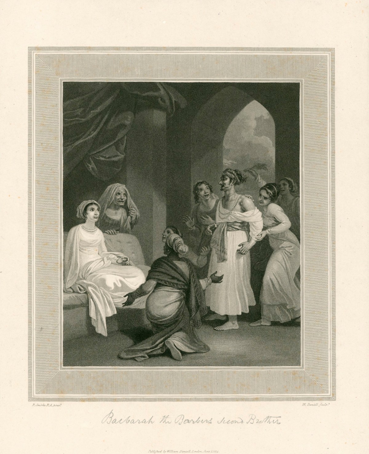 William Daniell RA, The Adventure Of Hunch-Back, And The Stories Connected With It, (From The Arabian Nights Entertainments.) with illustrative Prints, Engraved By William Daniell, From Pictures Painted By Robert Smirke, R.A.