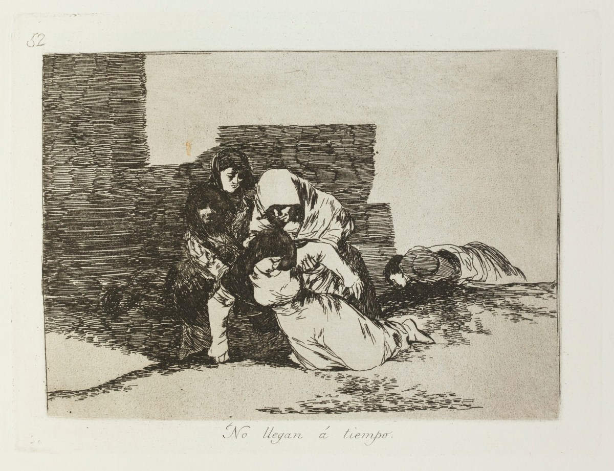 Francisco Goya, 'No llegan á tiempo.'