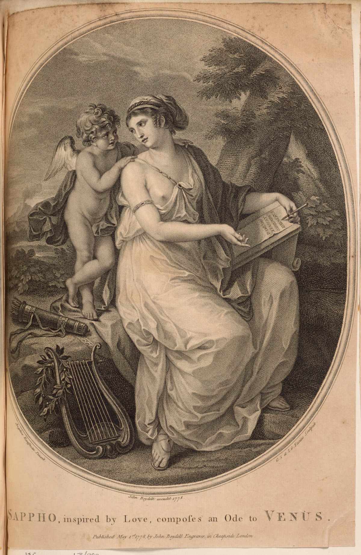 Angelica Kauffman RA, Sappho composing an ode to Venus