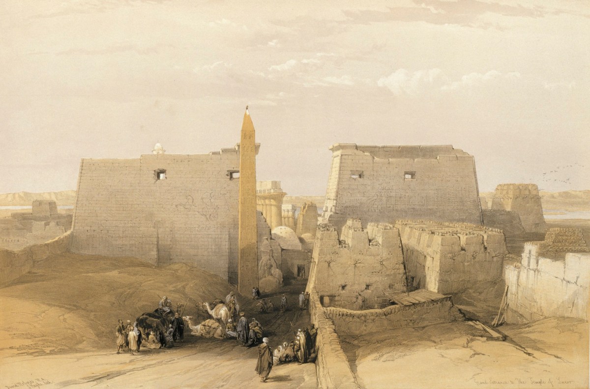 David Roberts RA, Grand Entrance to the Temple at Luxor