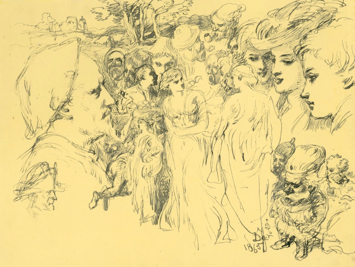 Sir John Gilbert RA, Sketches of heads and figures