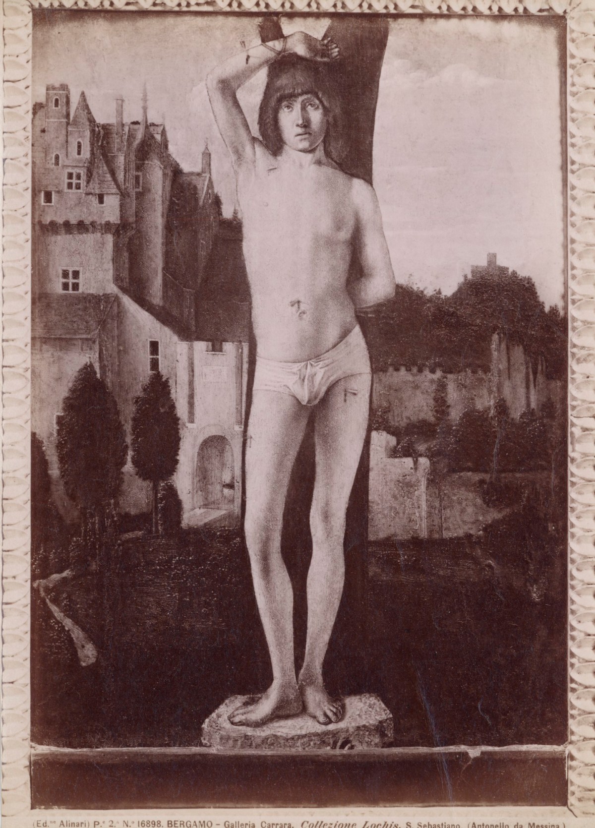 Fratelli Alinari Editori (Florence), Photograph of a painting 'San Sebastiano' attributed to Jacometto Veneziano