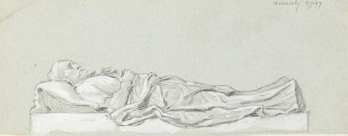 Henry Hugh Armstead RA, Drawing for an effigy of Richard Walmesley