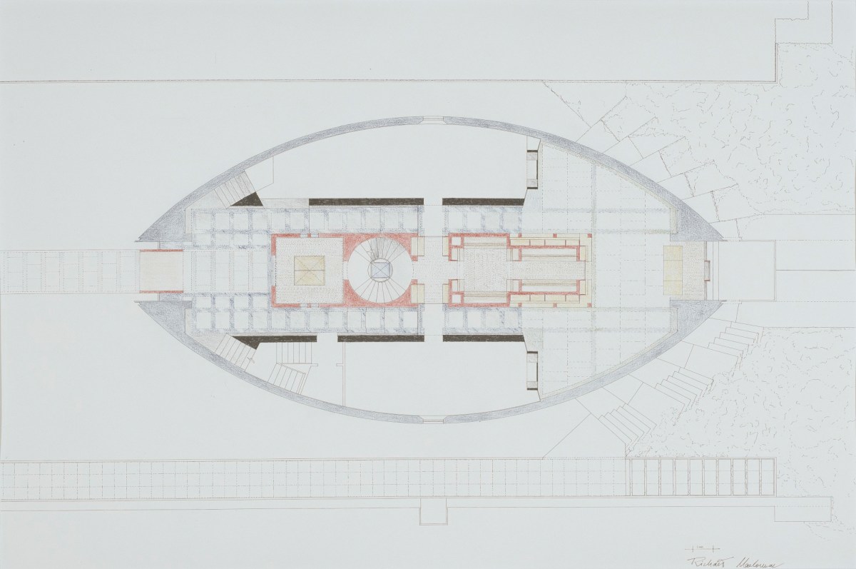 Sir Richard MacCormac RA, Ruskin Library, Lancaster University, Lancaster: Plan of ground floor
