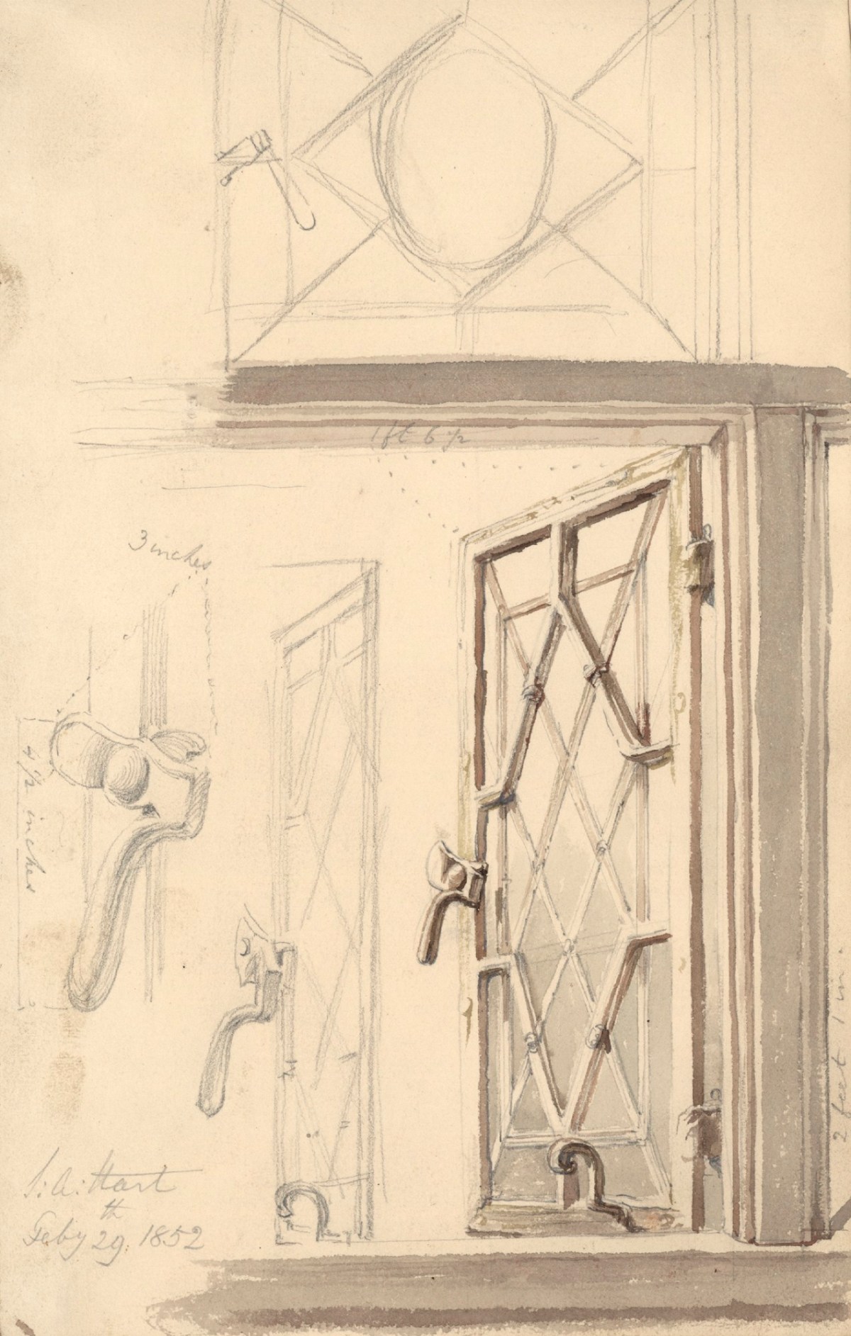 Solomon Alexander Hart RA, Study of a window casement