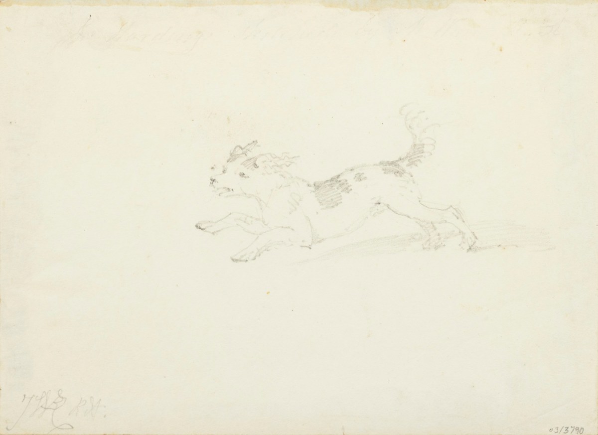 James Ward RA, A dog running