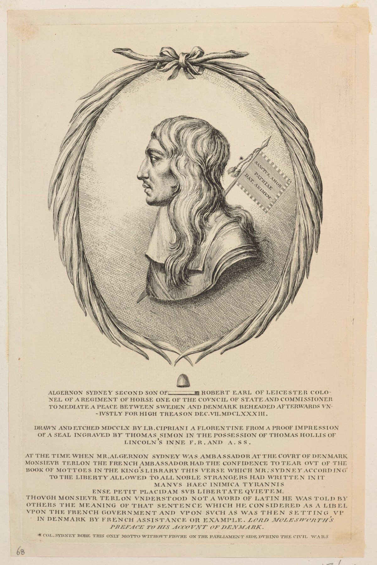 Giovanni Battista Cipriani RA, Algernon Sidney