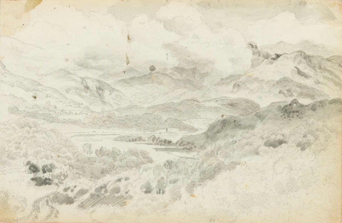 Philip Reinagle RA, Wooded landscape with mountains