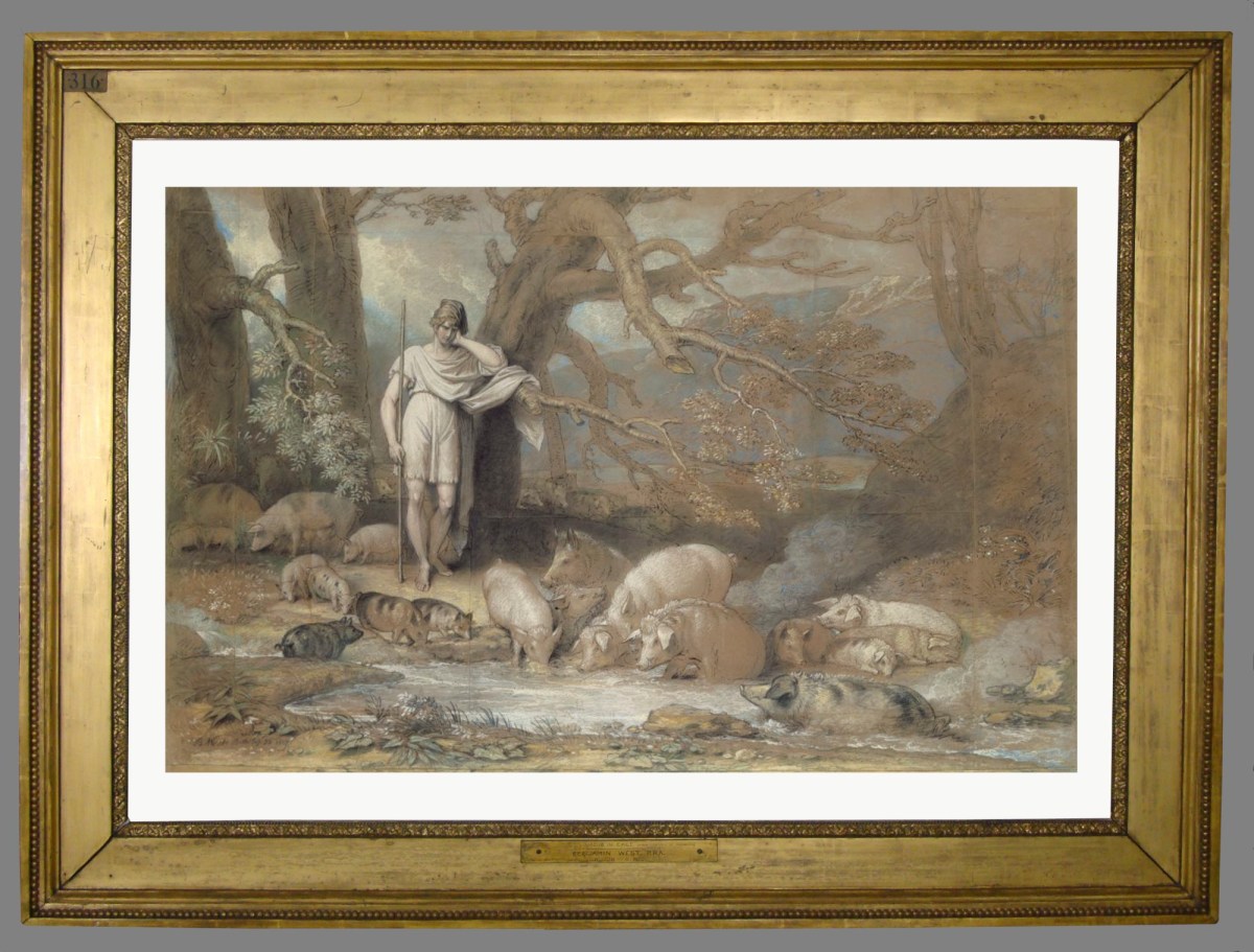 Unknown, Frame for Benjamin West PRA 'Bladud in Exile'