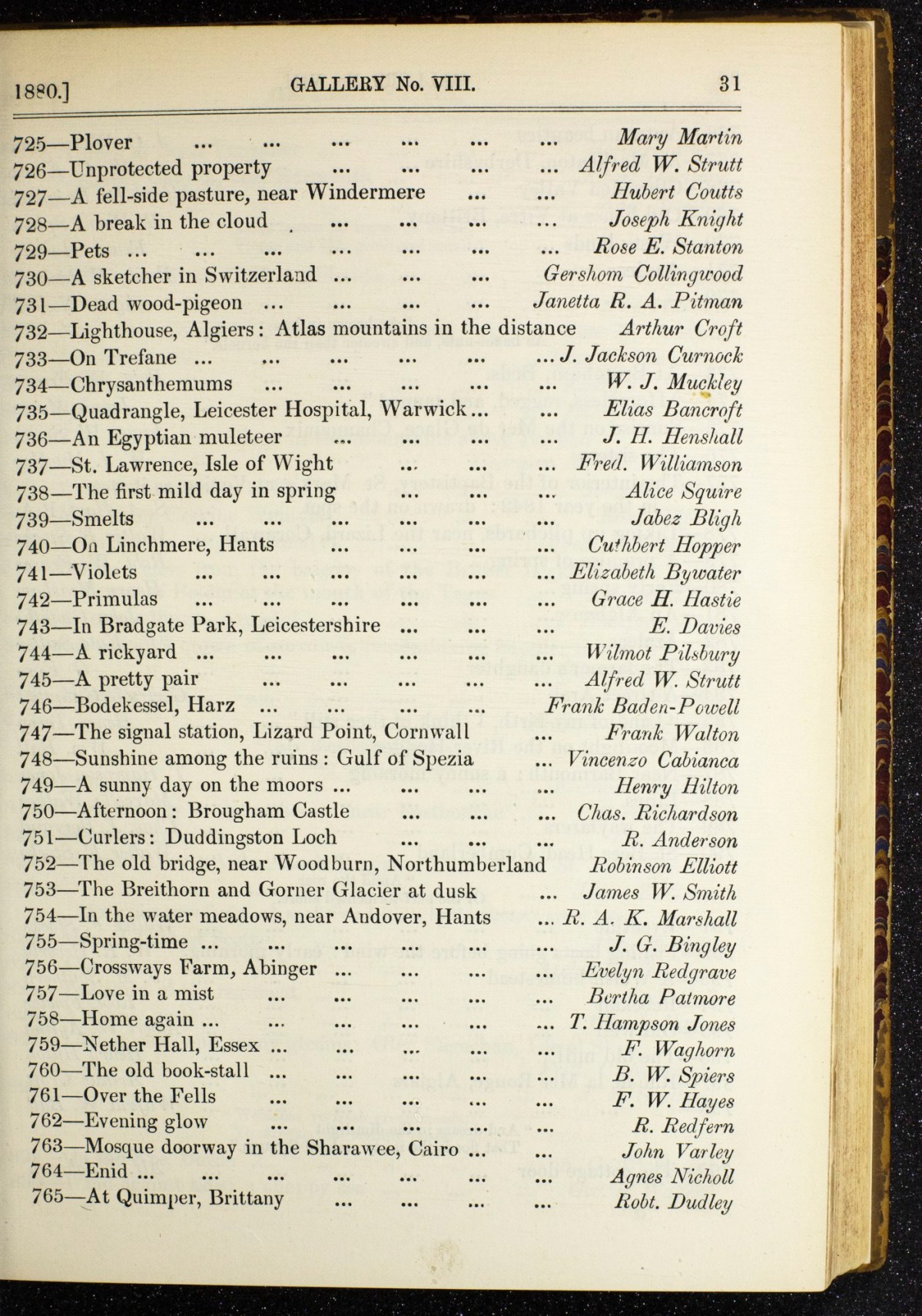 The exhibition of the Royal Academy, 1880. The 112th. | Exhibition ...