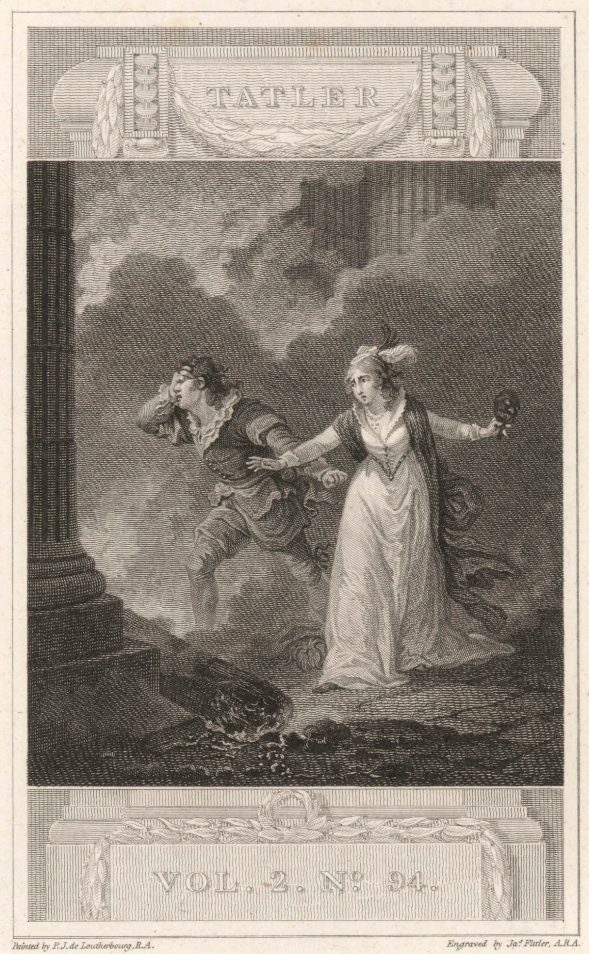 Philippe Jacques de Loutherbourg RA, Illustration to The Tatler, No. 94