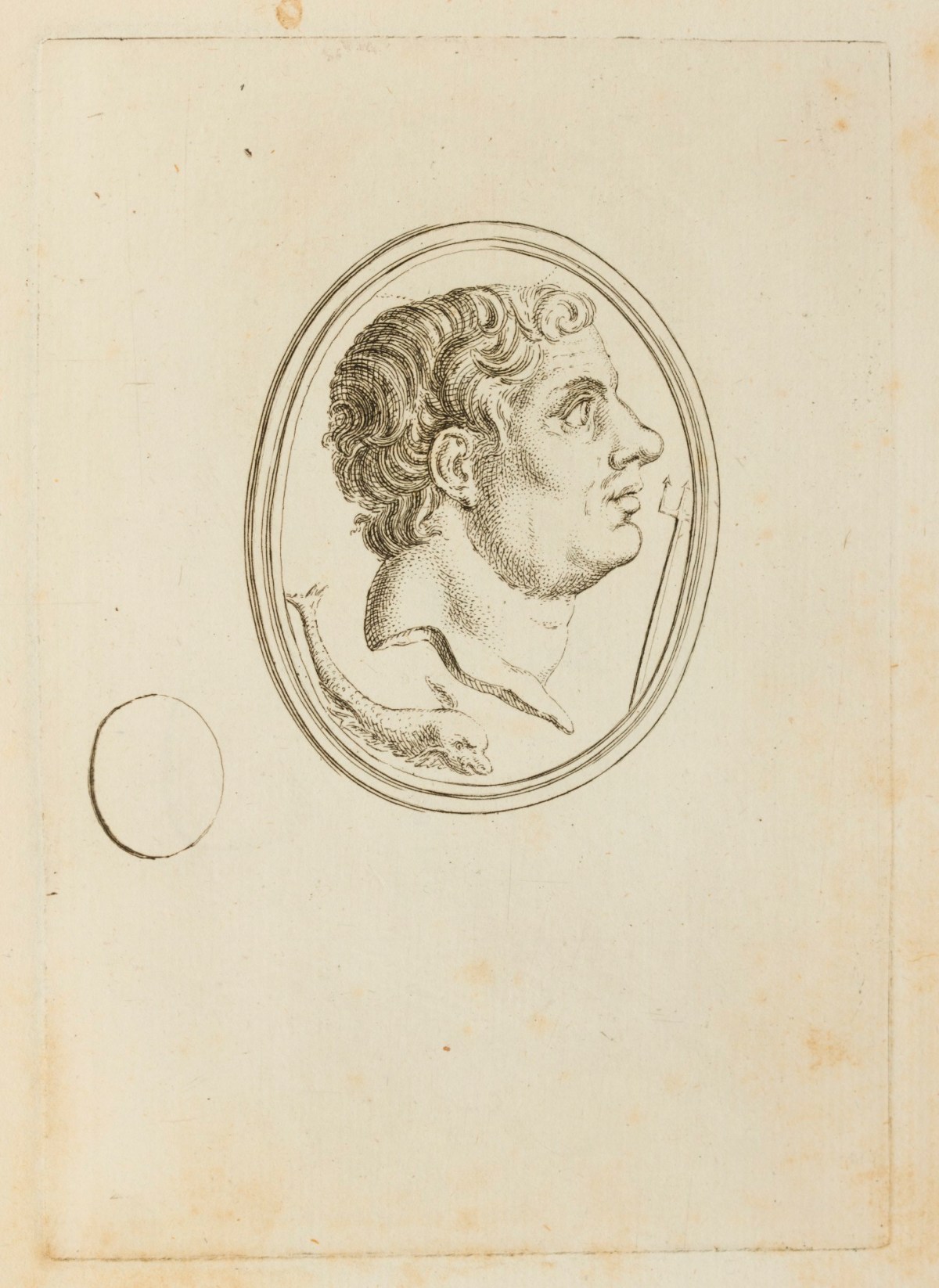 Claude Du Bosc, Head of a man with trident and dolphin