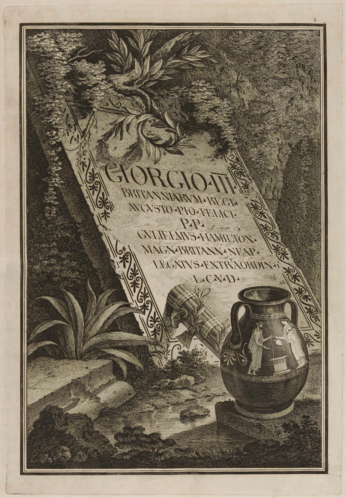 Sir William Hamilton, Dedication to King George III