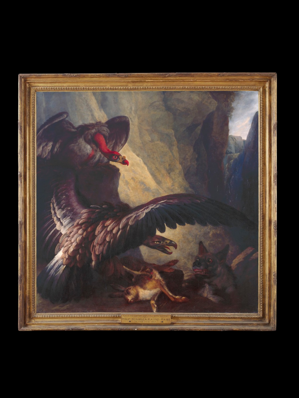 Unknown, Frame for Philip Reinagle RA 'Eagle and Vulture disputing with a Hyena'