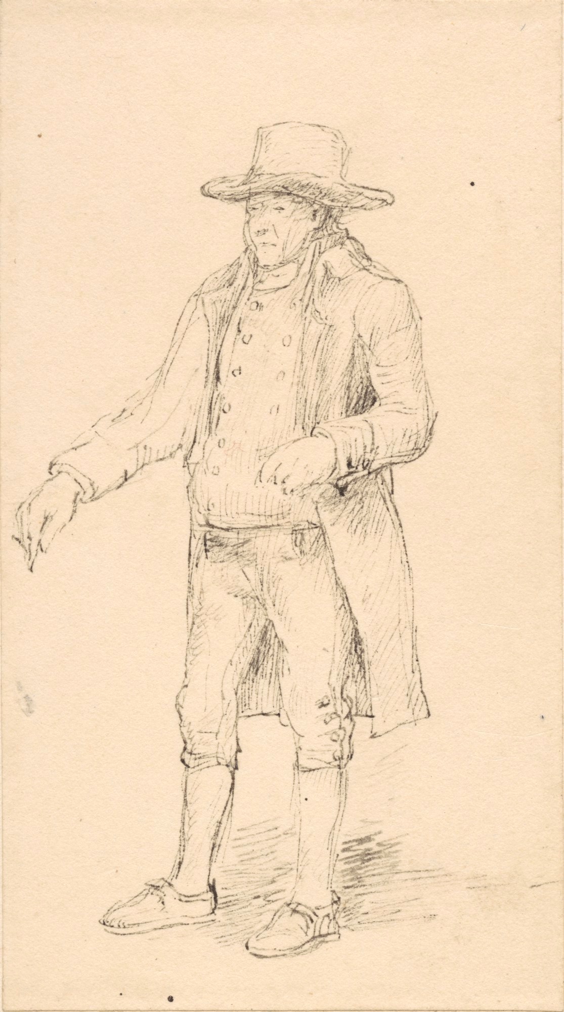 Sir David Wilkie RA, Figure study of a standing man