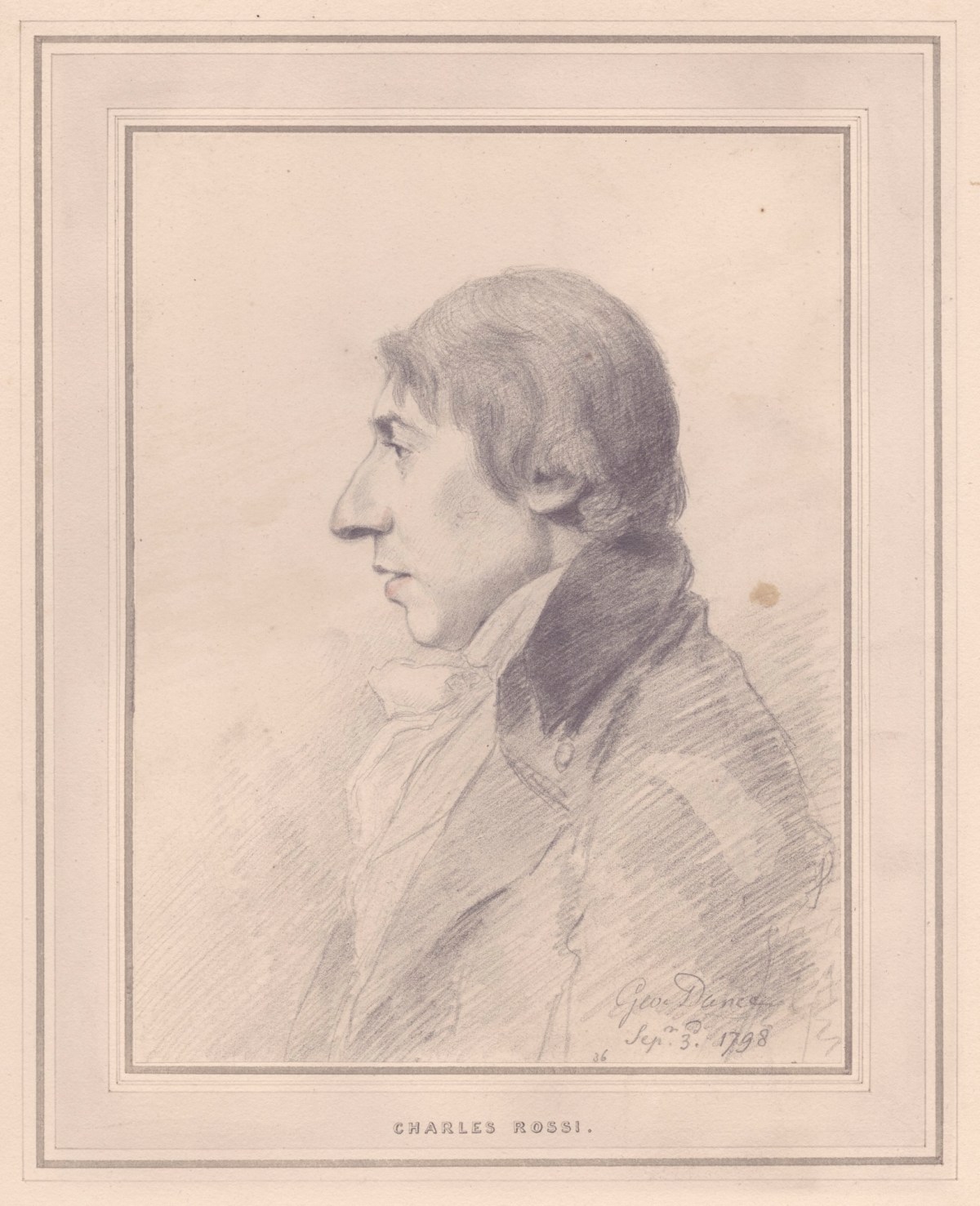 George Dance RA, Portrait of Charles Rossi, R.A.