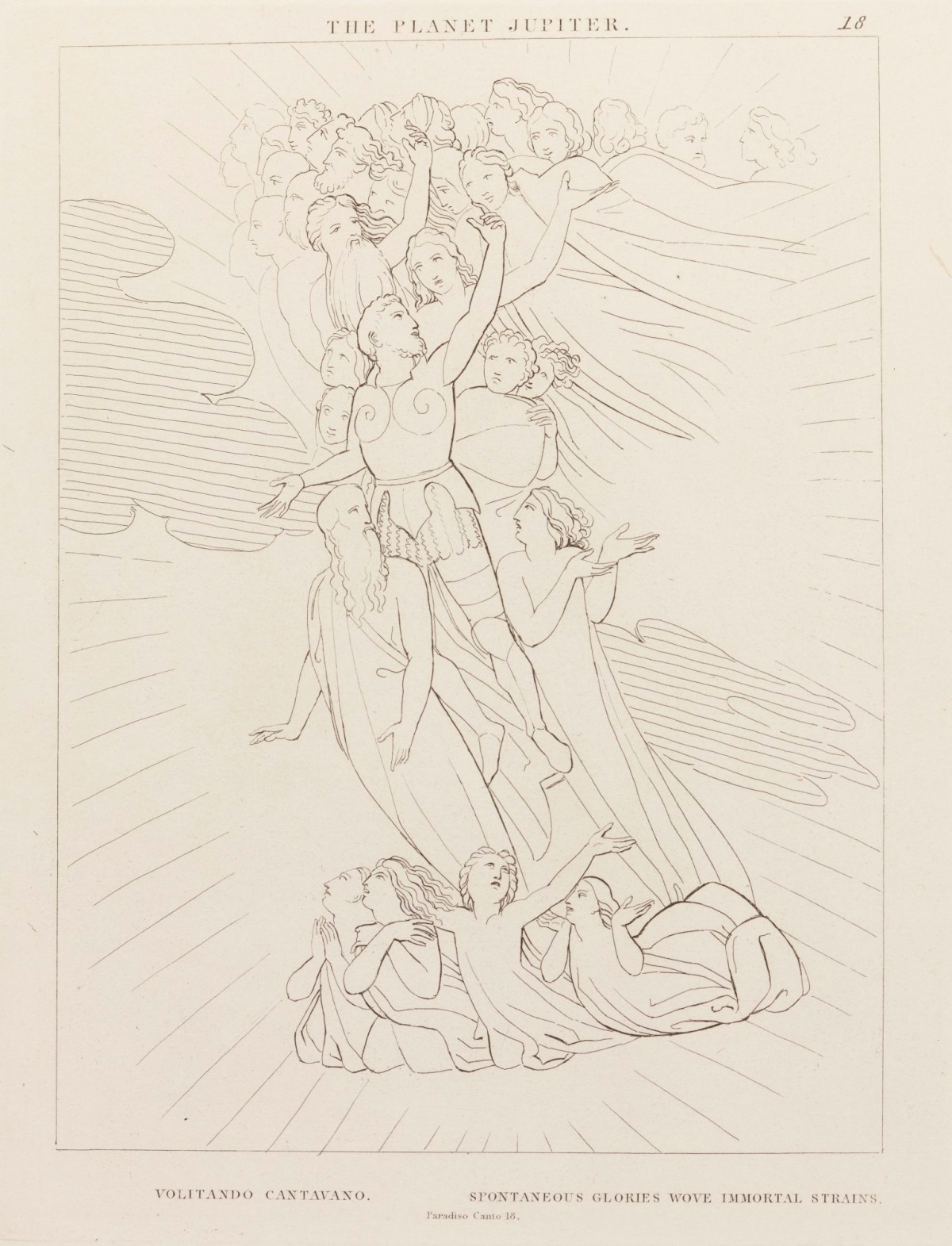 John Flaxman RA, 'The Planet Jupiter' (from The Divine Comedy, Paradise)