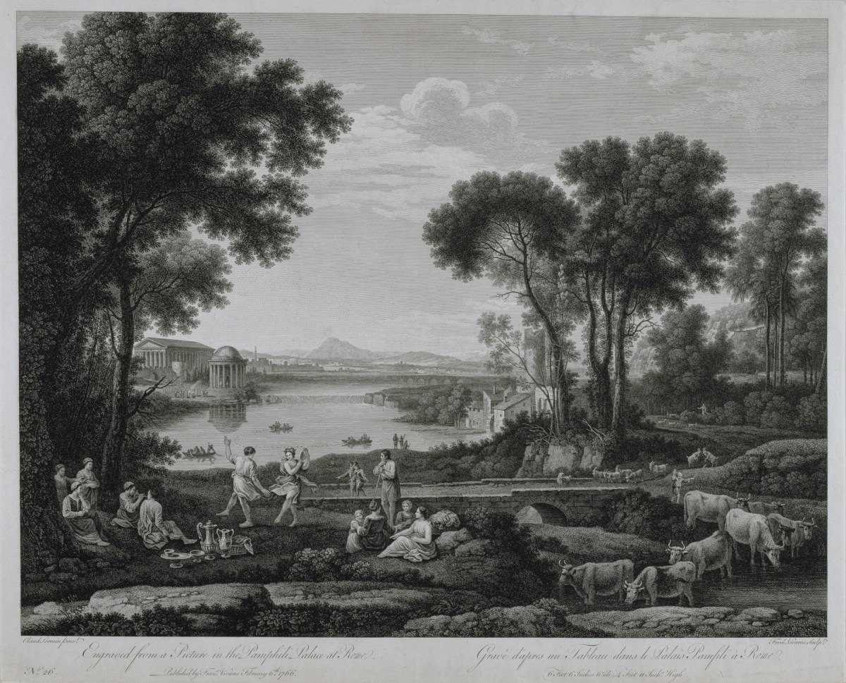 François Vivares, Landscape with Dancing Figures