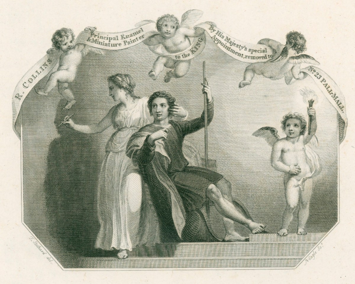 Thomas Stothard RA, Trade-card of Richard Collins, Enamel and Miniature Painter to George III