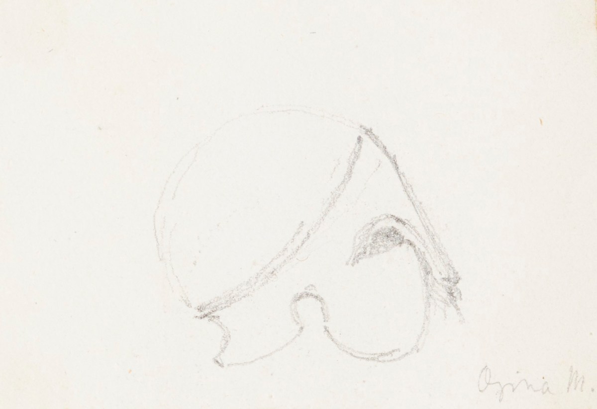 Richard Westmacott the Younger RA, Sketch of a helmet