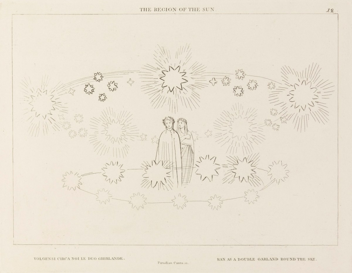 John Flaxman RA, 'The Region of the Sun' (from The Divine Comedy, Paradise )