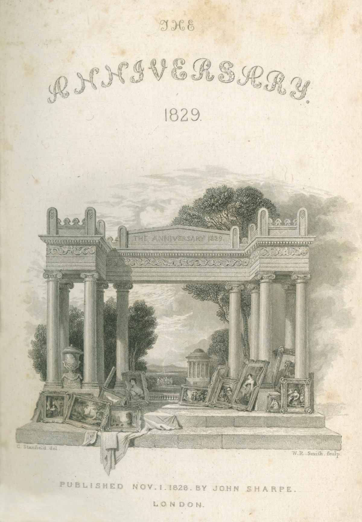 Clarkson Stanfield RA, Additional engraved title-plate